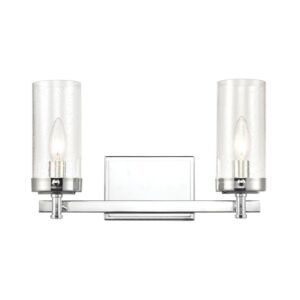 Melinda 2-Light Bathroom Vanity Light in Polished Chrome