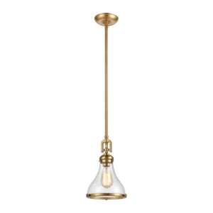 Rutherford 1-Light Mini Pendant in Satin Brass