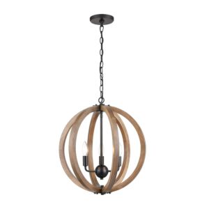 Barrow 3-Light Chandelier in Matte Black