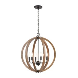 Barrow 6-Light Chandelier in Matte Black