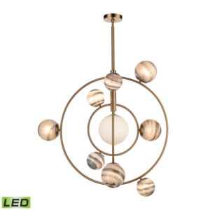 Orbital LED Chandelier in Aged Brass by ELK Home