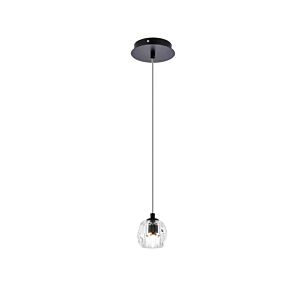 Eren 1-Light LED Pendant in Black