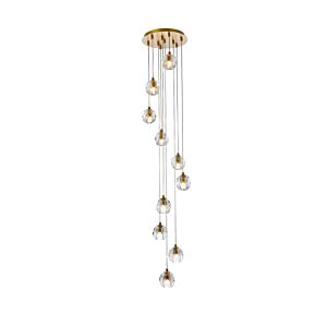 Eren 10-Light LED Pendant in Gold