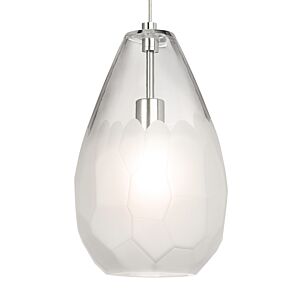 Briolette LED Pendant in Satin Nickel by Visual Comfort Modern