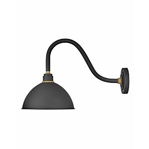 Hinkley Foundry Dome 1-Light Outdoor Wall Light In Textured Black