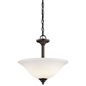 Armida 2-Light LED Pendant with Semi-Flush in Olde Bronze