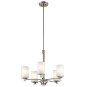 Joelson 5-Light LED Chandelier in Brushed Nickel