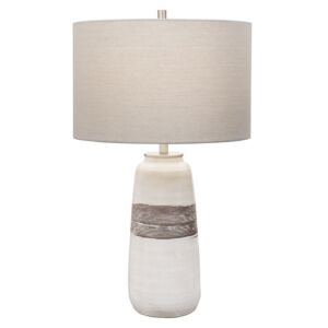 Comanche 1-Light Table Lamp in Distressed Rust Brown