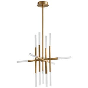 Moxy LED Ceiling Mount in Aged Brass by Oxygen Lighting