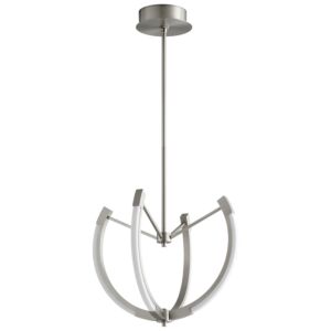 Utopia LED Ceiling Mount in Satin Nickel by Oxygen Lighting