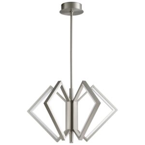 Acadia LED Ceiling Mount in Satin Nickel by Oxygen Lighting