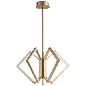 Acadia LED Ceiling Mount in Aged Brass by Oxygen Lighting