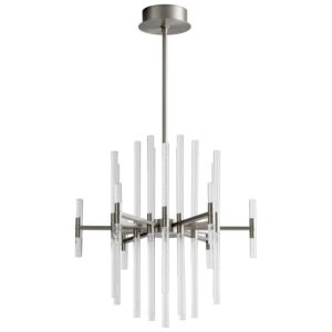 Miro LED Ceiling Mount in Satin Nickel by Oxygen Lighting