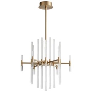 Miro LED Ceiling Mount in Aged Brass by Oxygen Lighting