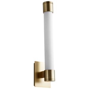 Zenith Ii LED Wall Sconce in Aged Brass by Oxygen Lighting