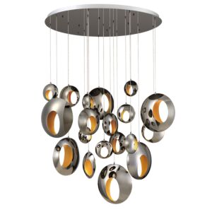 Eurofase Arlington 19-Light Chandelier in Chrome