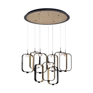 Eurofase Dagmar 9-Light Chandelier in Black