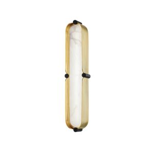 Tribeca LED Bathroom Vanity Light Bracket in Aged Brass with Black