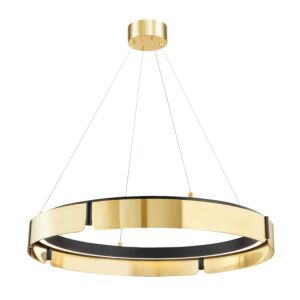 Tribeca LED Chandelier in Aged Brass Black by Hudson Valley