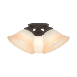 Wynnewood 3-Light Flush Mount in Bronze