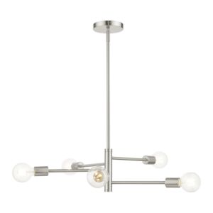 Bannister 5-Light Chandelier in Brushed Nickel