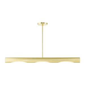 Novato 3-Light Linear Chandelier in Satin Brass