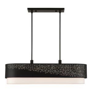 Noria 6-Light Linear Chandelier in Black