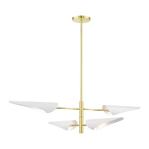 Capistrano 4-Light Chandelier in Satin Brass