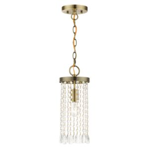 Elizabeth 1-Light Mini Pendant in Antique Brass