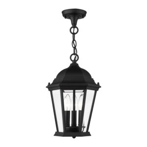 Hamilton 3-Light Outdoor Pendant in Textured Black