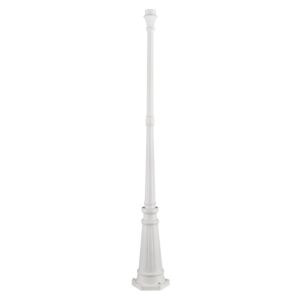 Outdoor Cast Aluminum Posts Lamp Post in Textured White