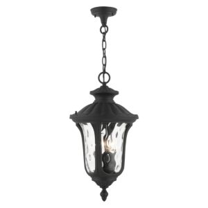 Oxford 3-Light Outdoor Pendant in Textured Black