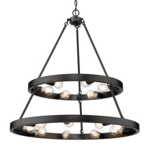 Castile 15-Light Chandelier in Matte Black