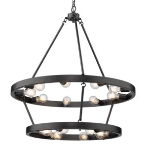 Castile 15-Light Chandelier in Matte Black