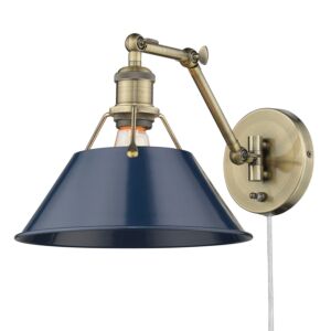 Orwell AB 1-Light Wall Sconce in Aged Brass