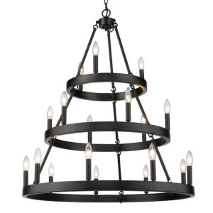 Alastair 18-Light Chandelier in Matte Black