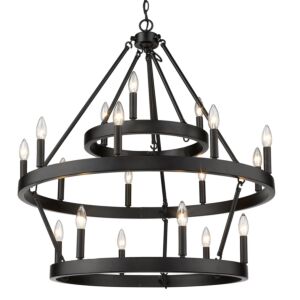 Alastair 18-Light Chandelier in Matte Black