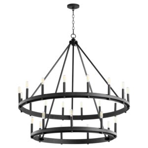 Aura 25-Light Chandelier in Textured Black