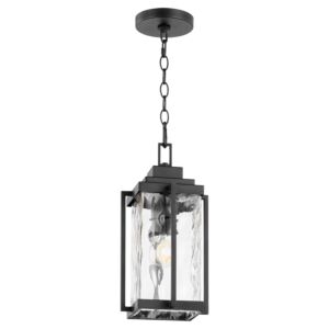 Domus 1-Light Pendant in Textured Black