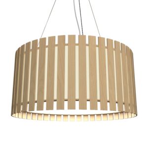 Slatted 3-Light Pendant in Maple