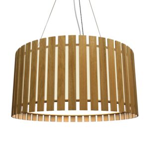 Slatted 3-Light Pendant in Louro Freijo