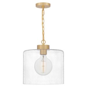 Abner One Light Mini Pendant in Aged Brass by Quoizel