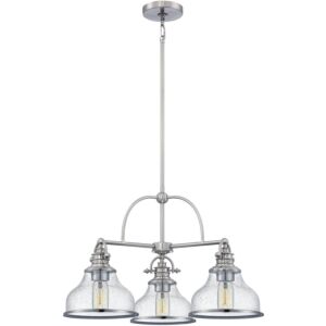 Grant 3-Light Chandelier in Brushed Nickel