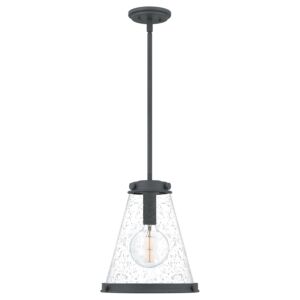 Bristol One Light Mini Pendant in Mottled Black by Quoizel