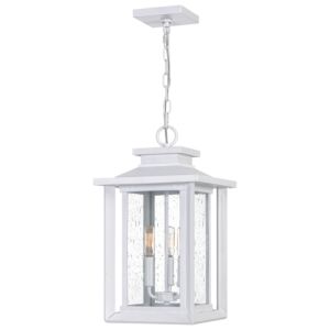 Wakefield Three Light Outdoor Hanging Lantern in Matte White by Quoizel