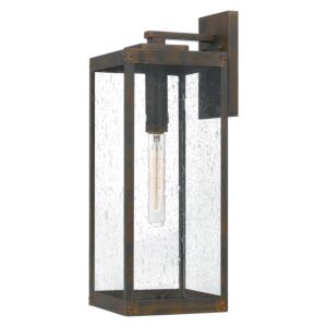 Westover One Light Outdoor Wall Mount in Industrial Bronze by Quoizel