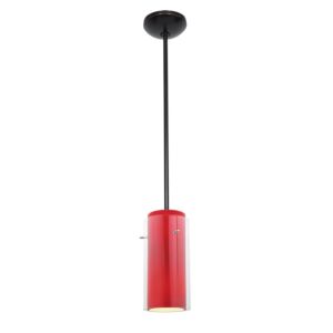 Glass'n Glass Cylinder LED Pendant in Oil Rubbed Bronze by Access