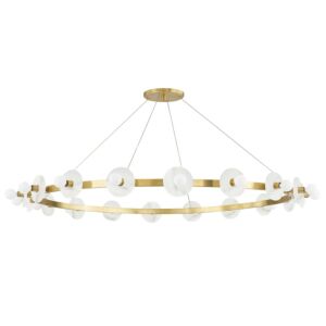 Austen  Chandelier in Aged Brass by Hudson Valley