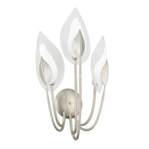 Blossom 3-Light Wall Sconce in Silver Leaf