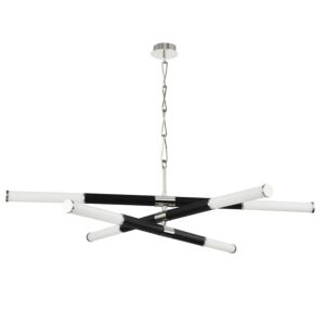 Huntington LED Chandelier in Polished Nickel Black by Hudson Valley